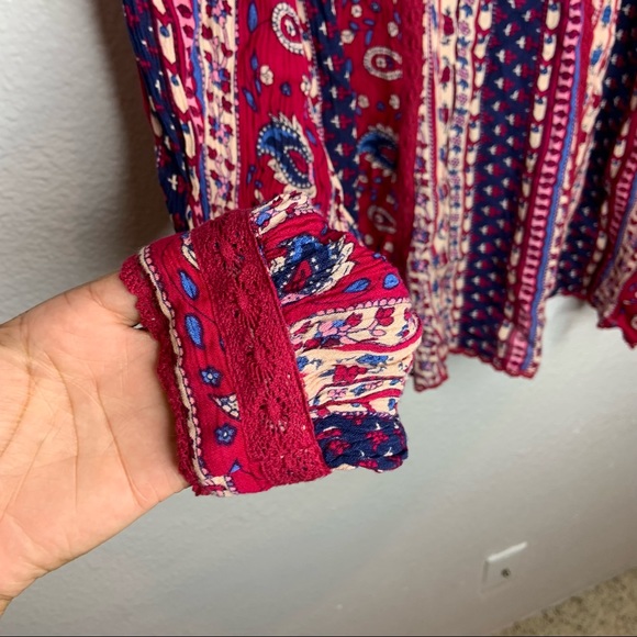 Anthropologie Maeve Gretchen Patchwork Blouse Size Medium - Picture 5 of 11